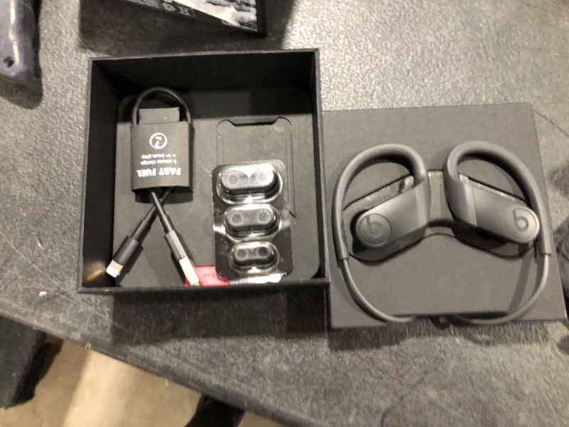 Photo 2 of Powerbeats High-Performance Wireless Earbuds - Apple H1 Headphone Chip, Class 1 Bluetooth Headphones, 15 Hours of Listening Time, Sweat Resistant, Built-in Microphone - Black
