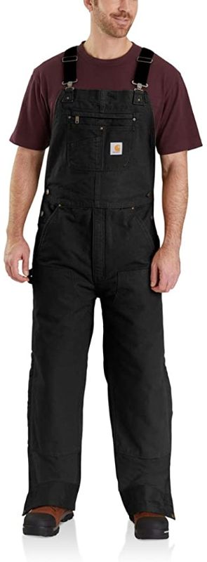 Photo 1 of Carhartt mens Loose Fit Washed Duck Insulated Bib Overall (L)
