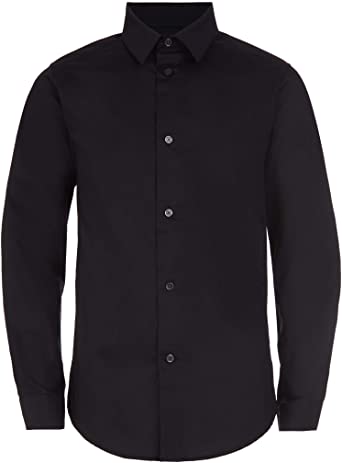 Photo 1 of Calvin Klein Boys' Long Sleeve Slim Fit Button-Down Dress Shirt
