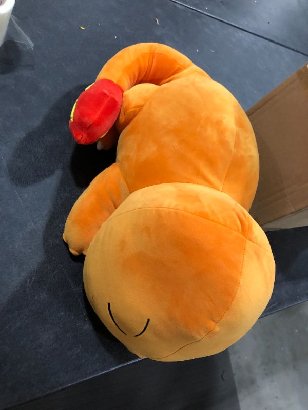 Photo 2 of POKEMON CHARMANDER PLUSH, 18-INCH PLUSH TOY - ADORABLE SLEEPING CHARMANDER - ULTRA-SOFT PLUSH MATERIAL, PERFECT FOR PLAYING, CUDDLING & SLEEPING - GOTTA CATCH ‘EM ALL Produto Registrado em Estados Unidos
