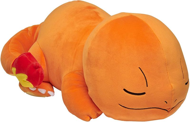 Photo 1 of POKEMON CHARMANDER PLUSH, 18-INCH PLUSH TOY - ADORABLE SLEEPING CHARMANDER - ULTRA-SOFT PLUSH MATERIAL, PERFECT FOR PLAYING, CUDDLING & SLEEPING - GOTTA CATCH ‘EM ALL Produto Registrado em Estados Unidos
