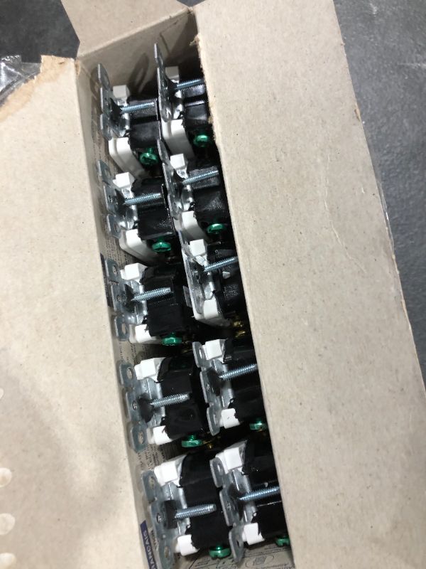 Photo 1 of Leviton Decora 15 Amp Tamper-Resistant Duplex Outlet, White (10-Pack)