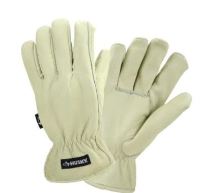 Photo 1 of Medium Grain Cowhide Water Resistant Leather Work Glove---large --- 2 pack
