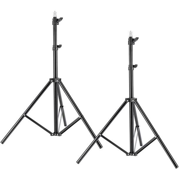 Photo 1 of Aluminum Light Tripod Stands For Studio Kits, Photography  Lights, Softboxes(Black,2 Pack)