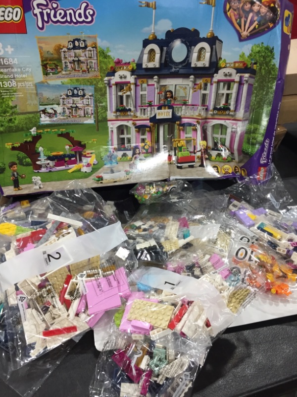 Photo 2 of LEGO Friends Heartlake City Grand Hotel 41684 Building Kit; Includes Emma, Stephanie, River and Amelia Mini-Dolls; New 2021 (1,308 Pieces)
