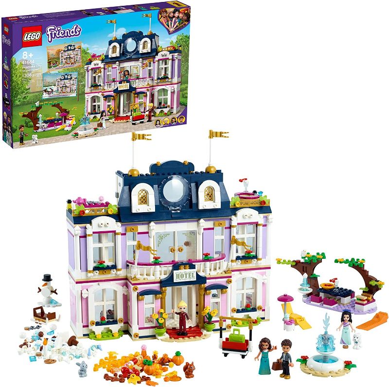 Photo 1 of LEGO Friends Heartlake City Grand Hotel 41684 Building Kit; Includes Emma, Stephanie, River and Amelia Mini-Dolls; New 2021 (1,308 Pieces)
