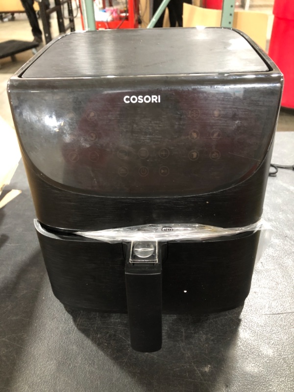 Photo 2 of COSORI Smart WiFi Air Fryer(100 Recipes), 13 Cooking Functions, Keep Warm & Preheat & Shake Remind, Works with Alexa & Google Assistant, 5.8 QT, Black. USED CONDITION. POWERS ON.
