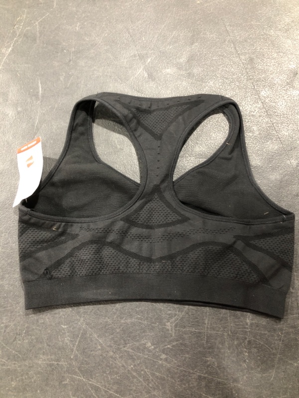 Photo 2 of WOMEN'S HANES BLACK SPORTS BRA, SIZE LARGE.