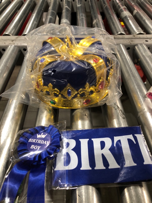 Photo 2 of Birthday King Crown and Sash for Boy,Birthday Boy Prince Crown Sash and Pin for Boy,It’s My Birthday King Crown Kids,Birthday Boy Gifts,Birthday Crown King Birthday Party Decoration,Birthday Boy
