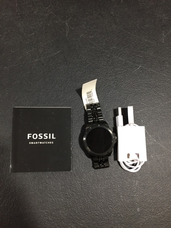 Photo 2 of Fossil Men's Gen 5E Black Stainless Steel Bracelet Touchscreen Smart Watch 44mm - Black