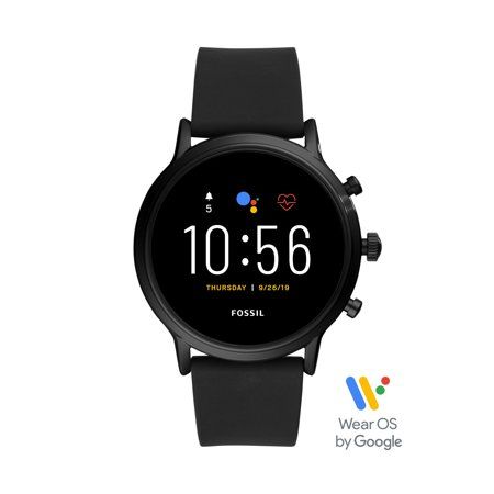 Photo 1 of Fossil Carlyle Gen 5 Silicone Strap Smart Watch, 44mm in Black at Nordstrom