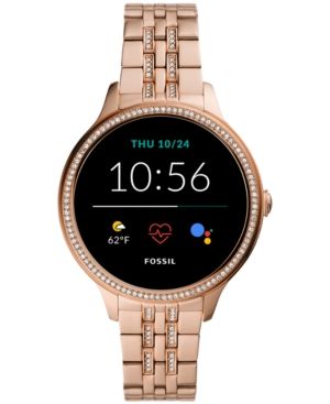Photo 1 of Fossil Women's Gen 5E Smartwatch Rose Gold-Tone Stainless Steel - Rose Gold