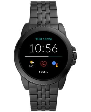 Photo 1 of Fossil Men's Gen 5E Black Stainless Steel Bracelet Touchscreen Smart Watch 44mm - Black