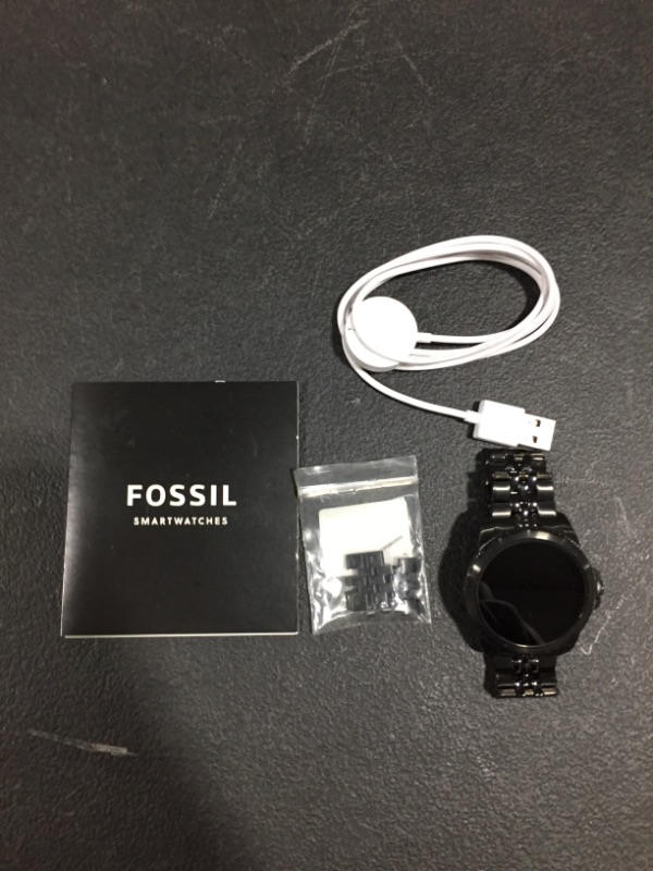 Photo 2 of Fossil Men's Gen 5E Black Stainless Steel Bracelet Touchscreen Smart Watch 44mm - Black