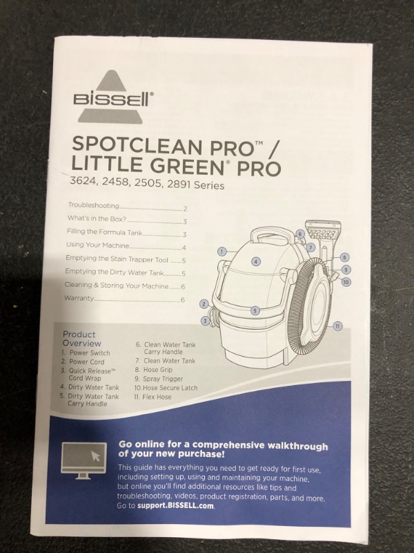 Photo 2 of BISSELL SPOT CLEAN PRO PET MODEL 2458