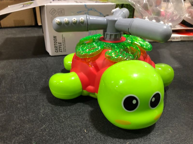 Photo 2 of Hellimo Sprinkler Toys for Kids and Toddlers Summer Outdoor Water Toy for 3-8 Year Old Kid Outside Yard and Lawn Backyard Games with Turtle for 4 5 6 7 Ages Boys and Girls Birthday Gifts