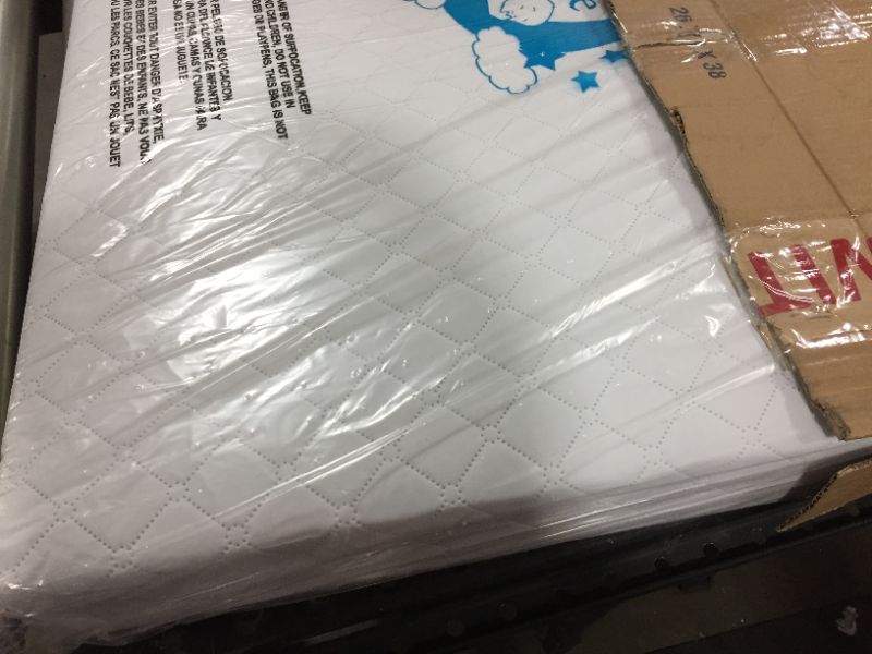 Photo 3 of Dream On Me, Holly 3” Fiber Portable Crib Mattress I Waterproof I Greenguard Gold Certified... 26:x38"
