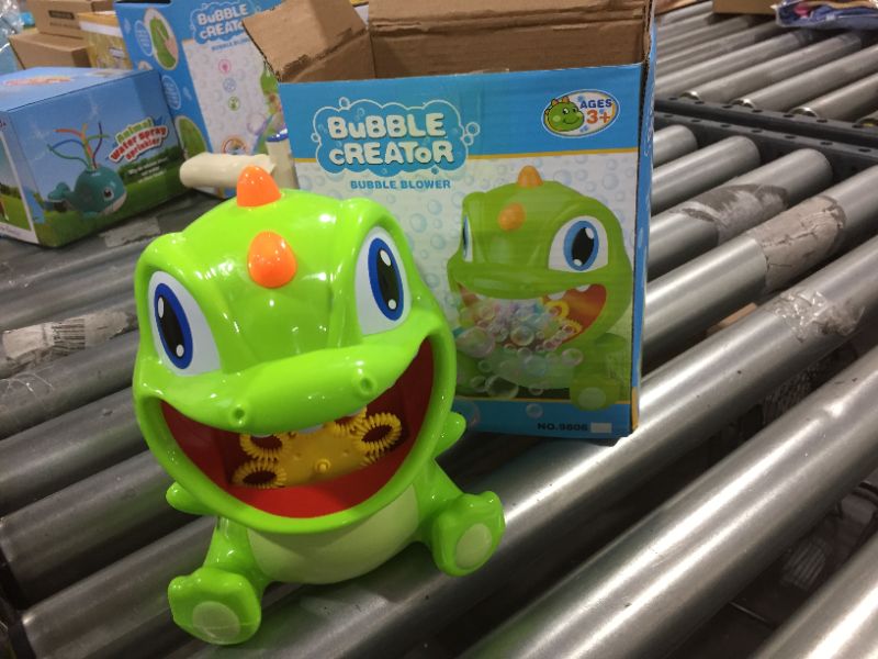 Photo 1 of bubble creator bubble blower green dinosaur