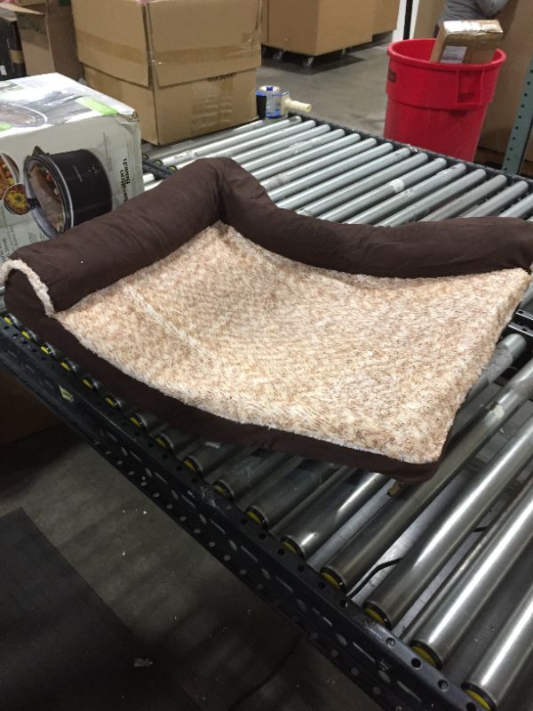 Photo 1 of 36" Furhaven Orthopedic CertiPUR-US Certified Foam Pet Beds for Small, Medium, and Large Dogs and Cats - Two-Tone L Chaise, Southwest Kilim Sofa, Faux Fur Velvet Sofa Dog Bed, and More