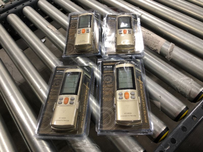 Photo 1 of GOLD COLOR AC Remote Control For Carrier, Trane, Toshiba, Sanyo, Mitsubishi, Fujitsu, Hitachi, Haier, LG, York, Midea, Panasonic, Sharp, Samsung, Kelon, Hyundai, Gree, Funai, Daikin, Rowa, Goldstar, Daewoo. (4 pack)