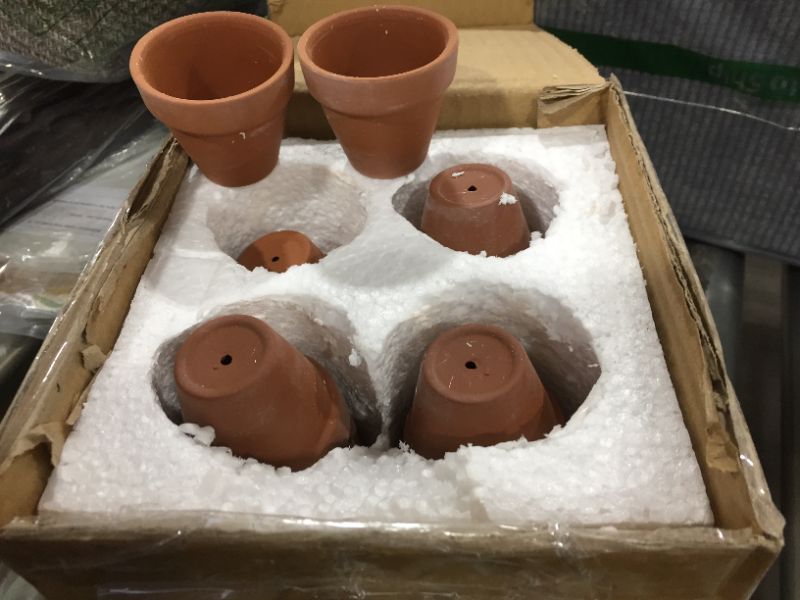 Photo 2 of 32pcs Small Mini Clay Pots, 2" Terracotta Pot Clay Ceramic Pottery Planter, Cactus Flower Nursery Terra Cotta Pots, with Drainage Hole, for Indoor/Outdoor Succulent Plants, Crafts, Wedding Favor
