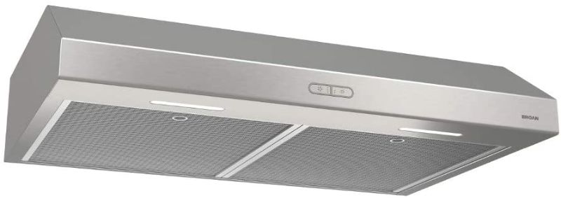 Photo 2 of BROAN NuTone BCDF130SS Glacier Convertible Range Hood Light Exhaust Fan for Under Cabinet, Stainless Steel
