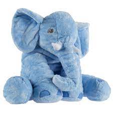 Photo 1 of Elephant Stuffed Animal Toy- Plush, Soft Animal Friend for Toddlers, Boys, Girls and Adults by Happy Trails (Blue)
