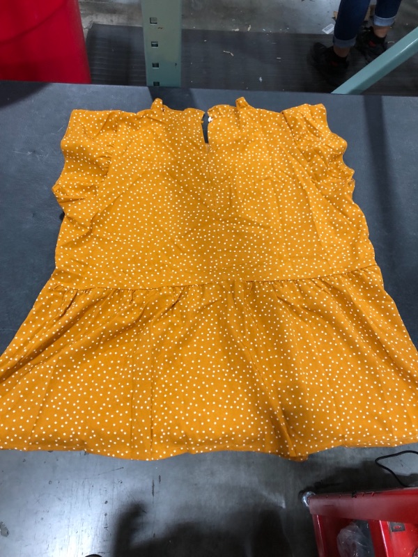 Photo 2 of womens yellow polka dot romper skirt (XL)