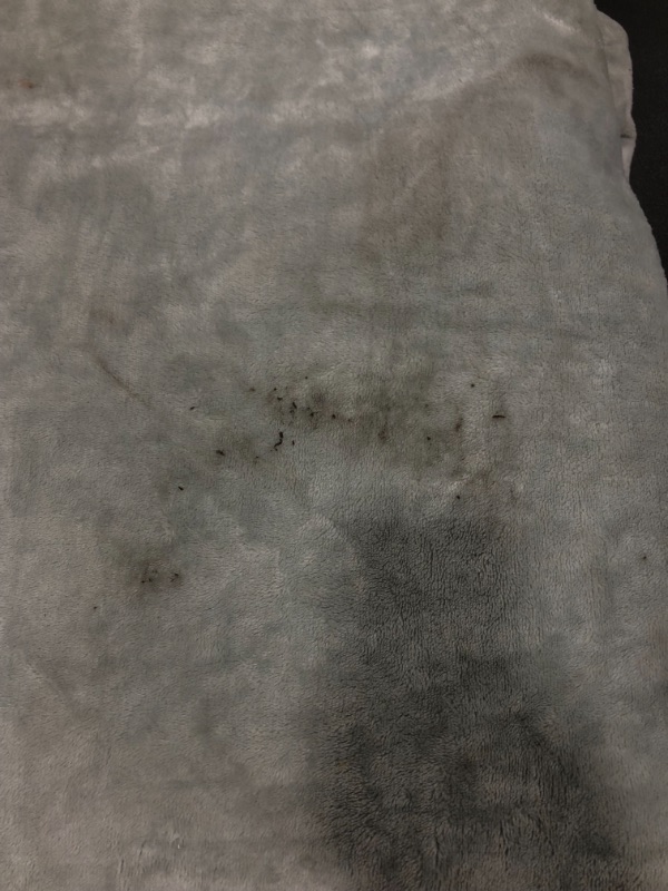 Photo 3 of Amazon Basics Ultra-Soft Micromink Sherpa Blanket - Throw, Grey
