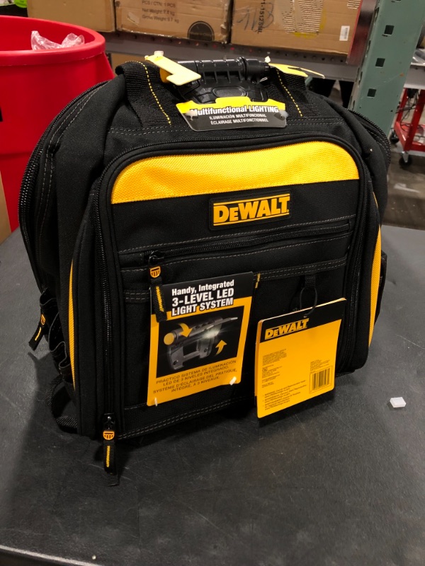 Photo 2 of DEWALT DGL523 Lighted Tool Backpack Bag, 57-Pockets
