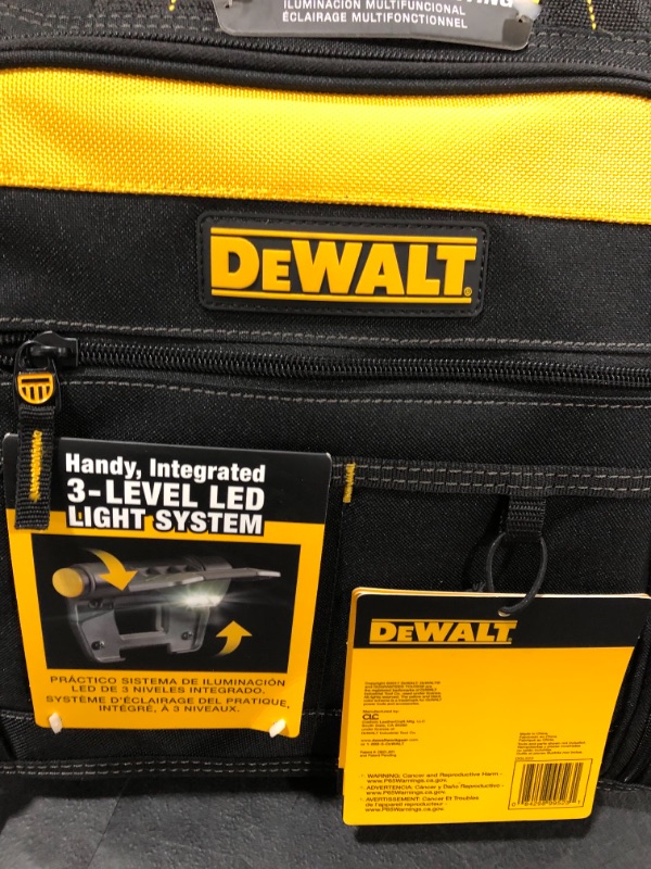 Photo 4 of DEWALT DGL523 Lighted Tool Backpack Bag, 57-Pockets
