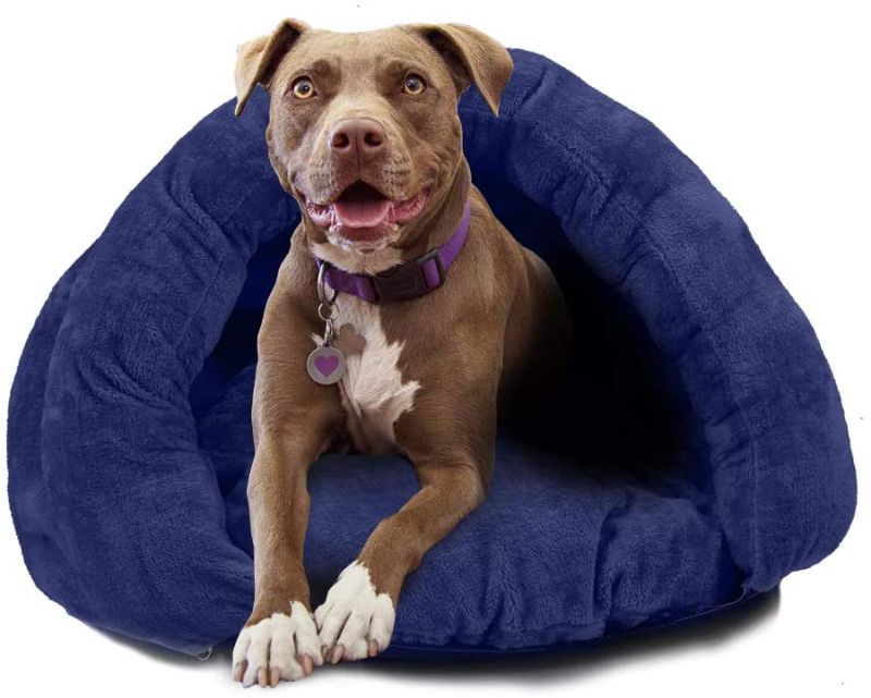 Photo 1 of Birdsong The Original Cuddle Pouch Pet Bed, Dog Cave, Covered Hooded Pet Bed, Cosy, for Burrower Cats and Puppies
