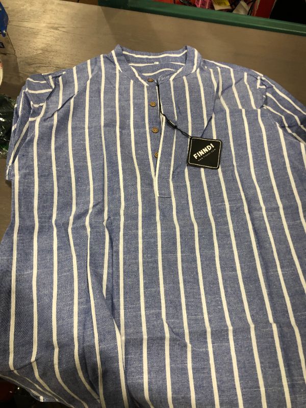 Photo 1 of Mens (L) Neck Buttoned Blue Striped Shirt 