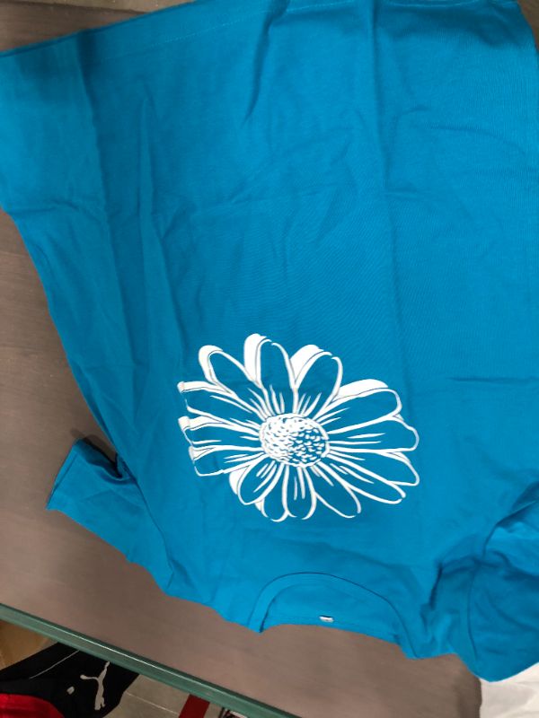 Photo 1 of Womens (S) Blue Sunflower T-shirt