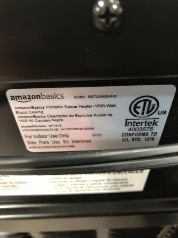 Photo 3 of AMAZONBASICS portable eco smart space Heater