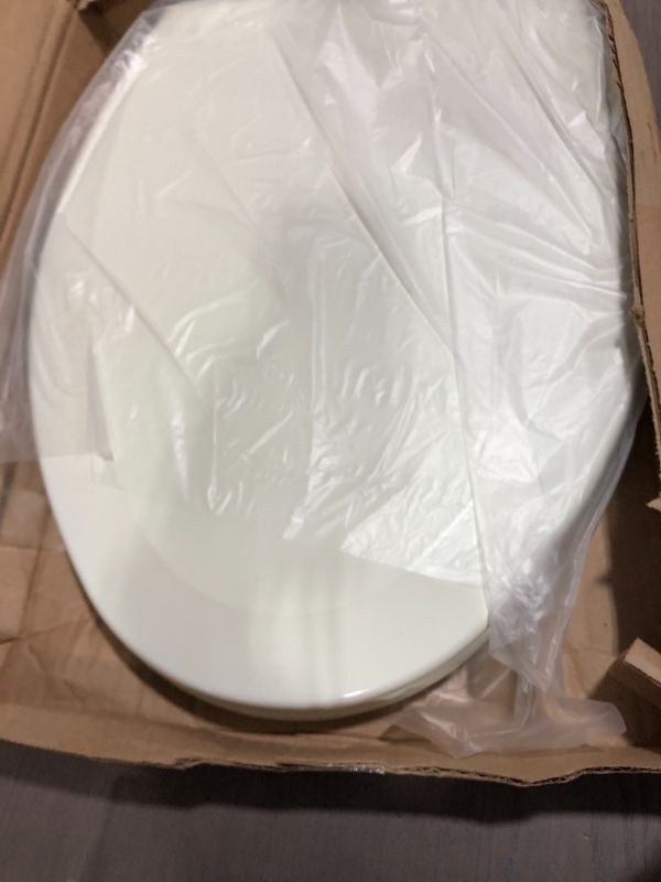 Photo 2 of Bemis 1500EC Elongated Wood Toilet Seat Biscuit