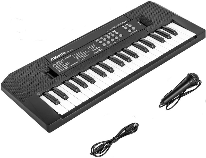 Photo 1 of TWFRIC Piano for Kids 37 Keys Kids Keyboard Piano Electric Keyboard Piano with Microphone Music Educational Toy Gift for Girls Boys (Black)
