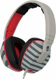 Photo 1 of  Skullcandy Crusher Headphones with Mic Stripes/Tan/Navy, One Size
