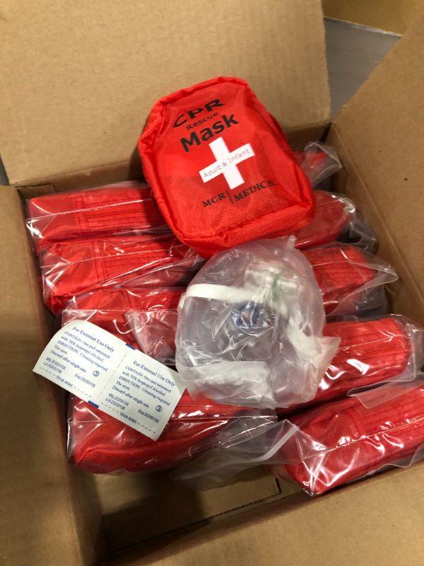 Photo 1 of CPR Rescue Masks 10pk w/case