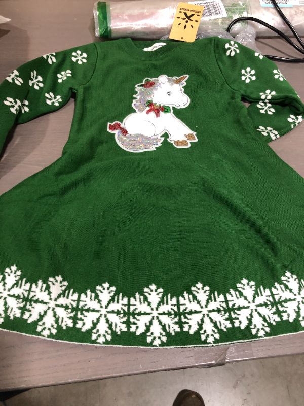 Photo 1 of Girls Green Sweater Dress (M)