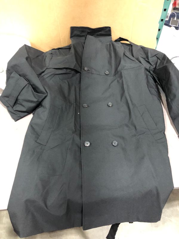 Photo 3 of Womens  Collared Black Button Up Coat Size XL