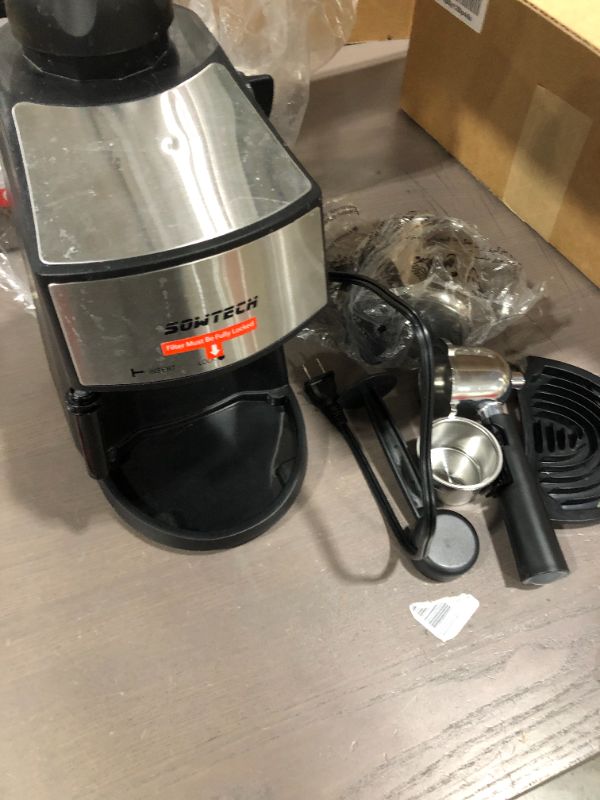 Photo 2 of SOWTECH Steam Espresso Machine 3.5 Bar 4 Cup Espresso Maker Cappuccino Machine with Steam Milk Frother and Mug
