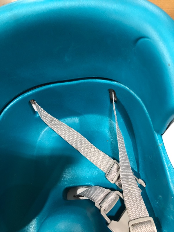 Photo 1 of Ingenuity Baby Base 2-in-1 Booster Feeding and Floor Seat with Self-Storing Tray - Peacock Blue
