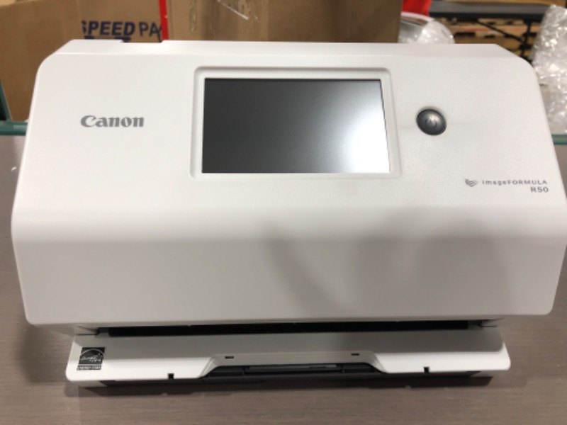 Photo 2 of Canon imageFORMULA R50 Business Document Scanner for PC and Mac - Color Duplex Scanning - Connect with USB Cable or Wi-Fi Network - LCD Touchscreen - Auto Document Feeder - Easy Setup - (4823C001AA)