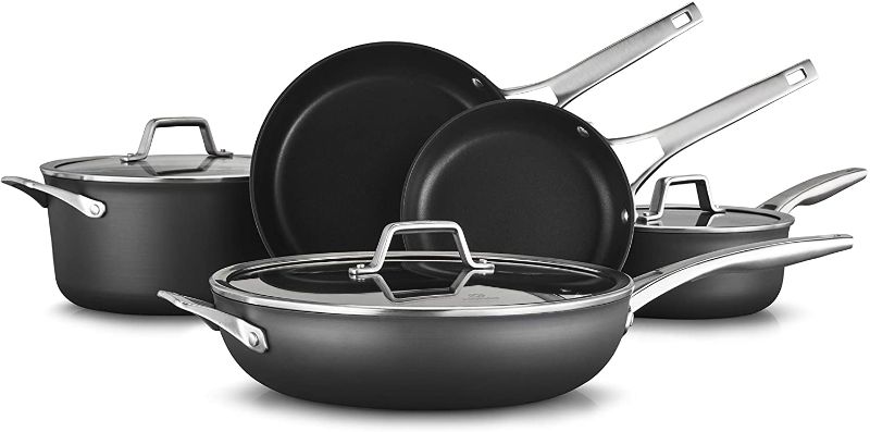 Photo 1 of Calphalon Premier Hard-Anodized Nonstick Cookware Set, Black
