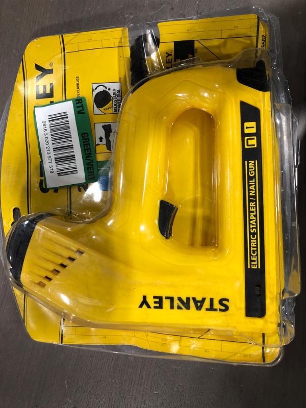 Photo 2 of STANLEY Nail Gun, Electric Staple, 1/2-Inch, 9/16-Inch and 5/8-Inch Brads (TRE550Z)
