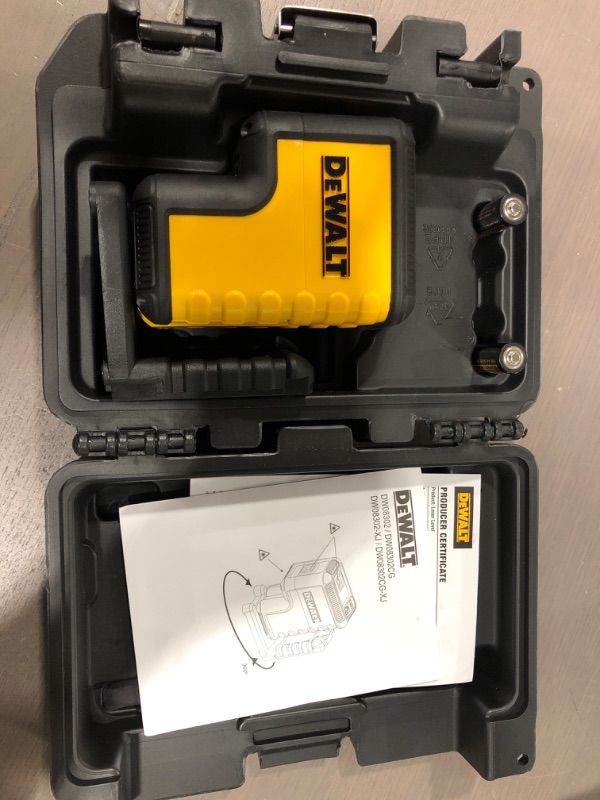 Photo 3 of DEWALT DW08302 Red 3 Spot Laser Level
