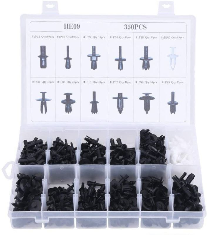 Photo 1 of 350Pc Fasteners Automotive Push Pin Rivet Trim Clip Body Interior Assortment Kit 