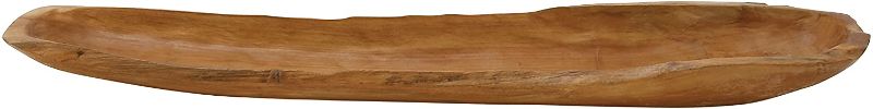 Photo 1 of Deco 79 39183 Teak Wood Ship Bowl, 36" W x 3" H