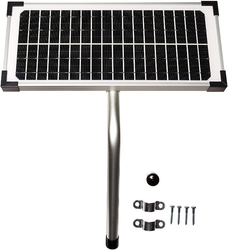 Photo 1 of 10 Watt Solar Panel Kit (FM123) for Mighty Mule Automatic Gate Openers,Black Cel